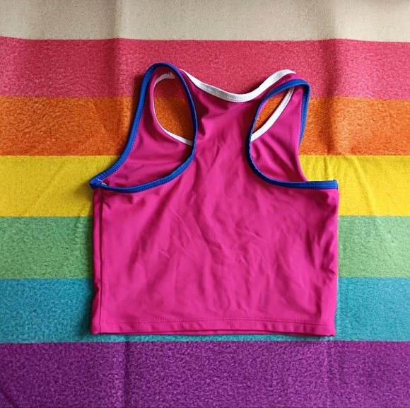 Primary 8-9 Raspberry Tipped Swim Top - Picture 3 of 3